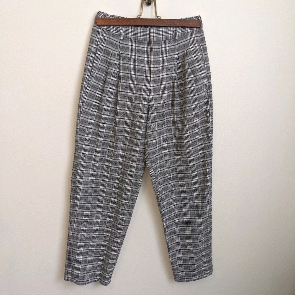 Urban Outfitters high rise plaid pants seersucker